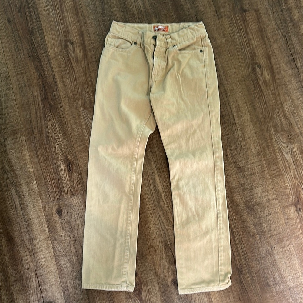 Old Navy Tan Jeans Straight-Leg Cotton Twill